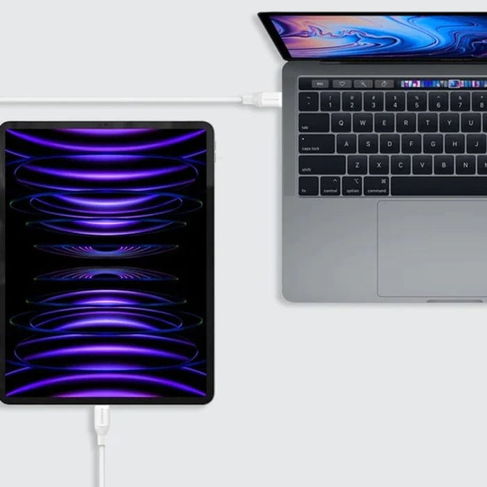 Momax 1-Link Flow CC 100W USB-C Braided Cable 2m | White Momax 1-Link Flow CC 100W USB-C Braided Cable 2m | White